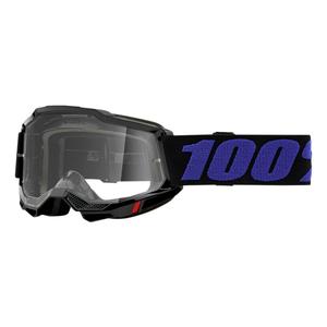 Motocross szemüveg 100% ACCURI 2 Moore kék-fekete (átlátszó védőburkolat)