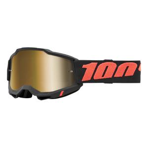 Motocross szemüveg 100% ACCURI 2 Borego vörös-fekete (arany plexi)