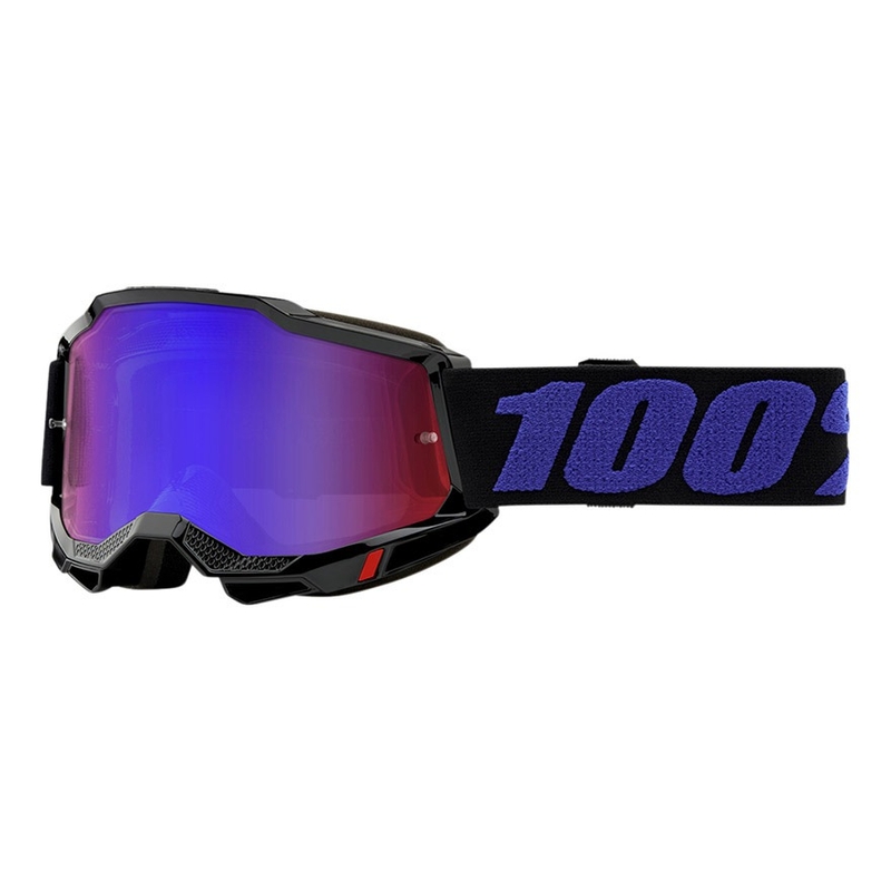 Motocross szemüveg 100% ACCURI 2 Moore lila-fekete (piros-kék plexi)