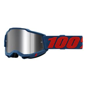 Motocross szemüveg 100% ACCURI 2 Odeon piros-kék (ezüst plexi)