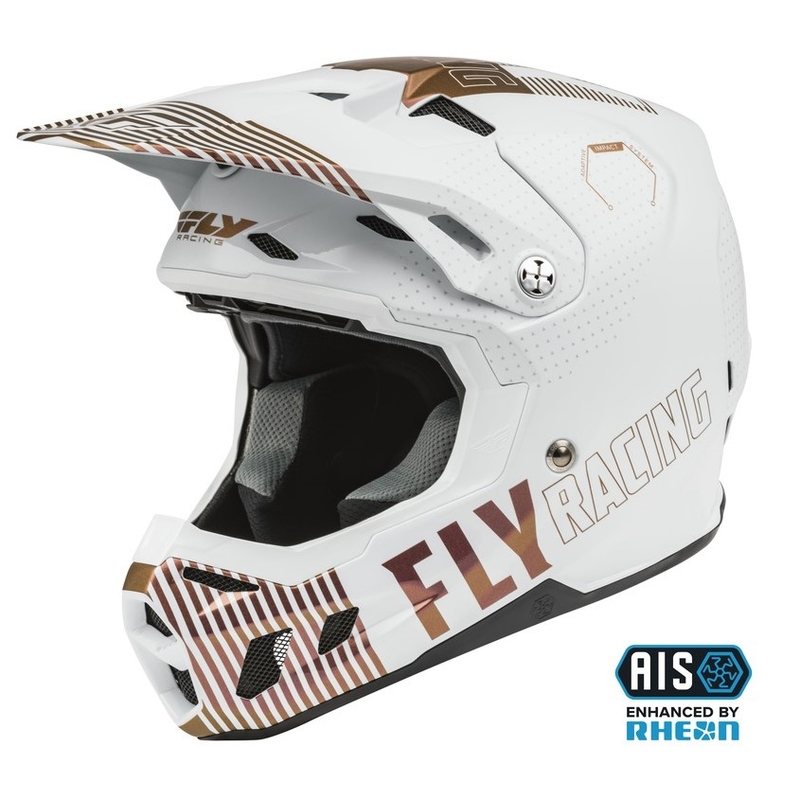 Motocross sisak FLY Racing Formula CC Elsődleges fehér-réz