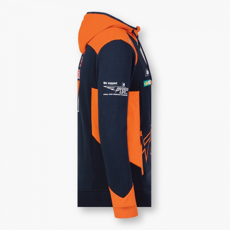 Gyerek pulóver KTM Red Bull Racing Zip kék-narancs