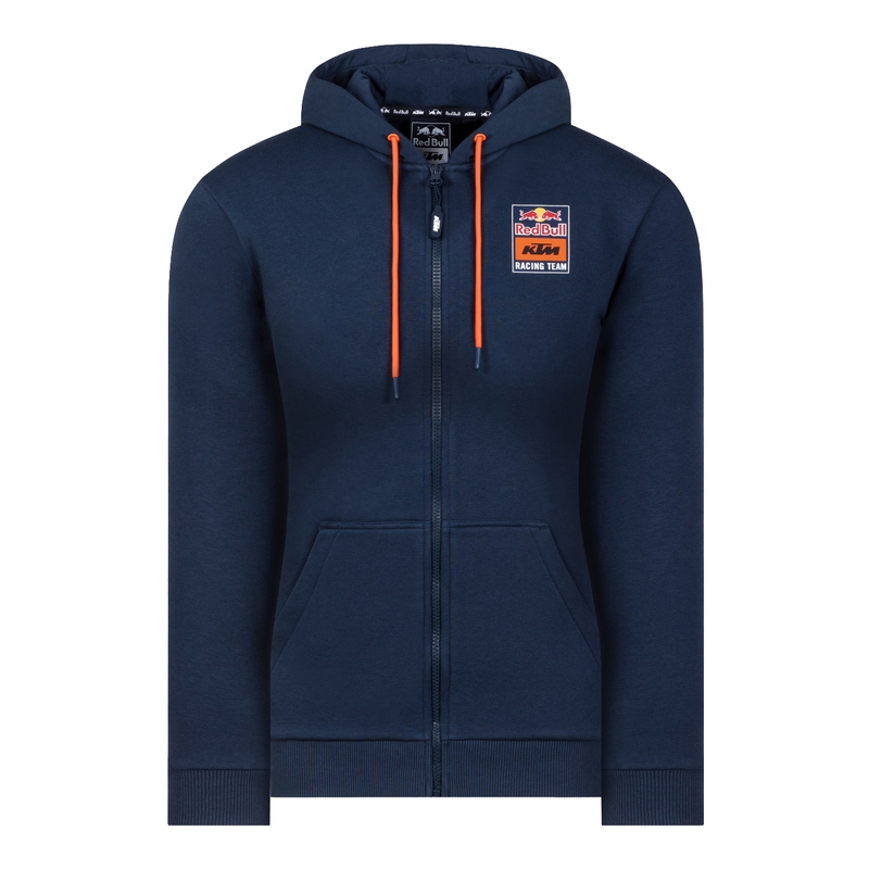 Női pulóver KTM backprint Red Bull Zip kék kiárusítás