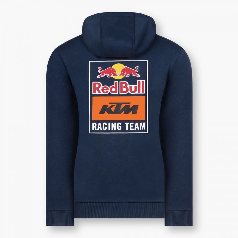 Női pulóver KTM backprint Red Bull Zip kék kiárusítás