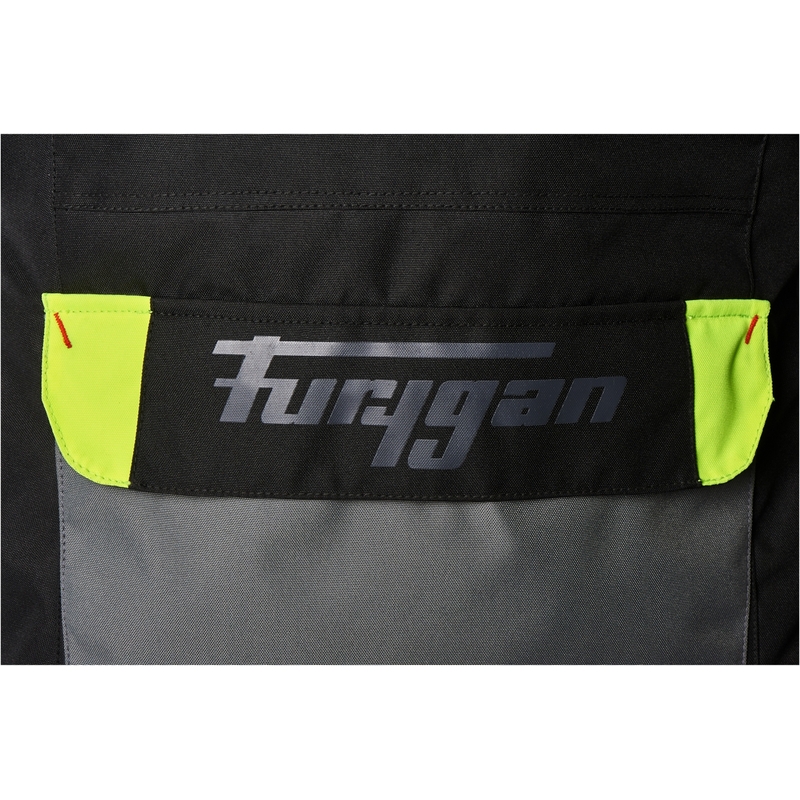 Furygan Apalaches fekete-fluo motoros kabát sárga
