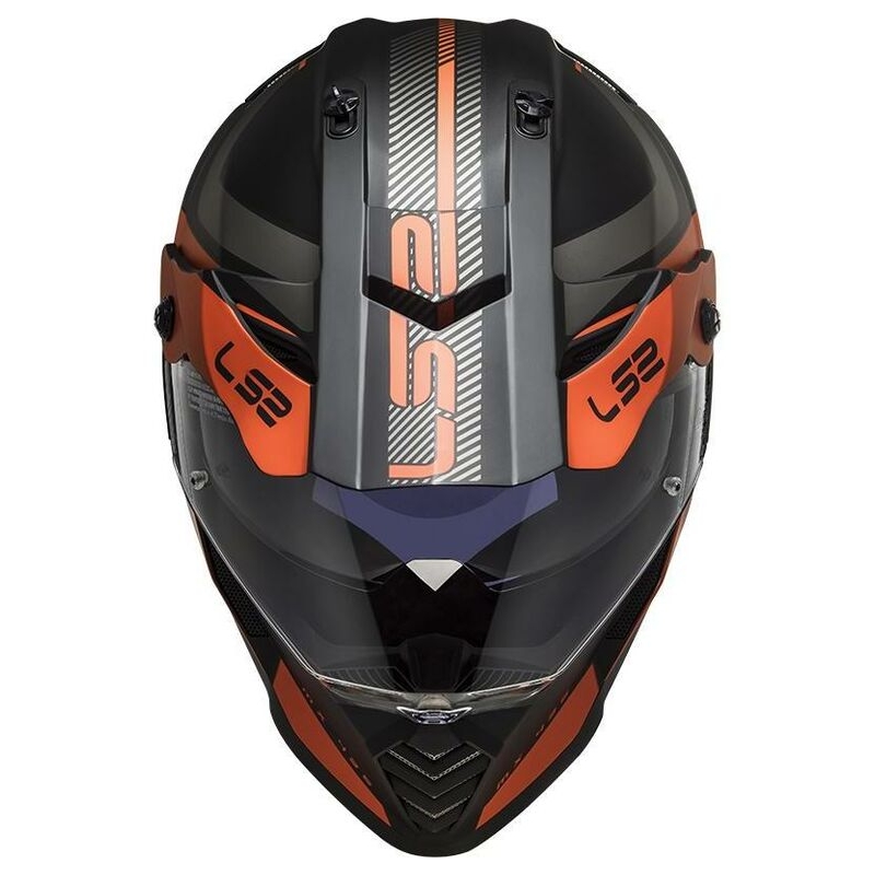 Enduro sisak LS2 MX436 Pioneer Evo Adventurer fekete-narancssárga matt