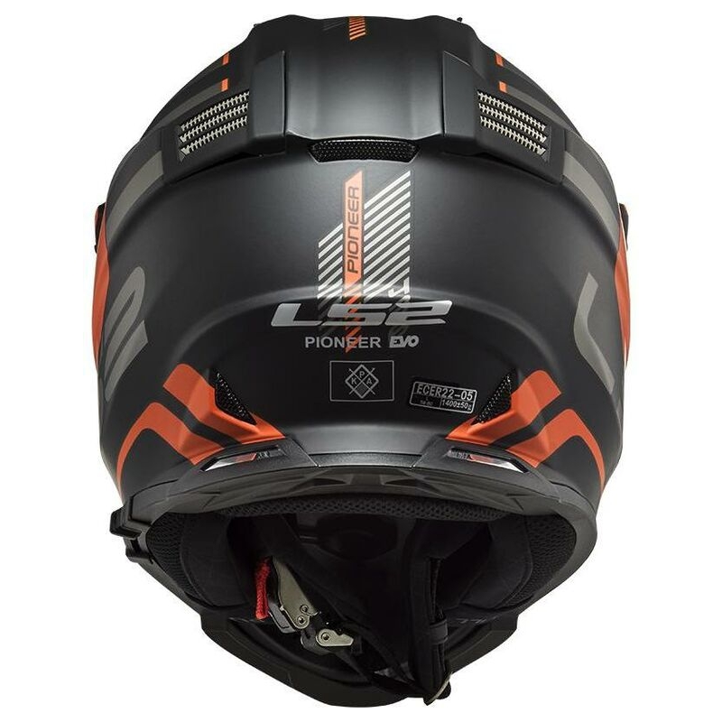 Enduro sisak LS2 MX436 Pioneer Evo Adventurer fekete-narancssárga matt
