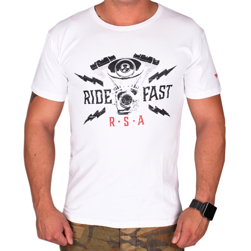 RSA Ride Fast póló fehér kiárusítás