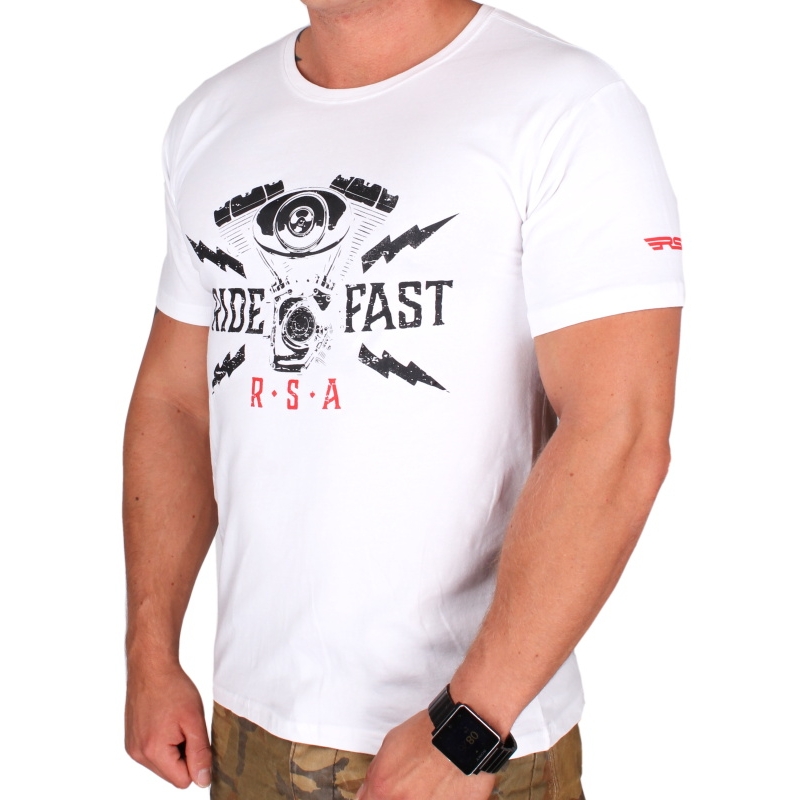 RSA Ride Fast póló fehér kiárusítás