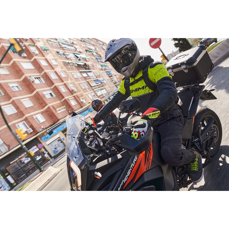 Shima Drift motoros kabát fekete-fluo sárga