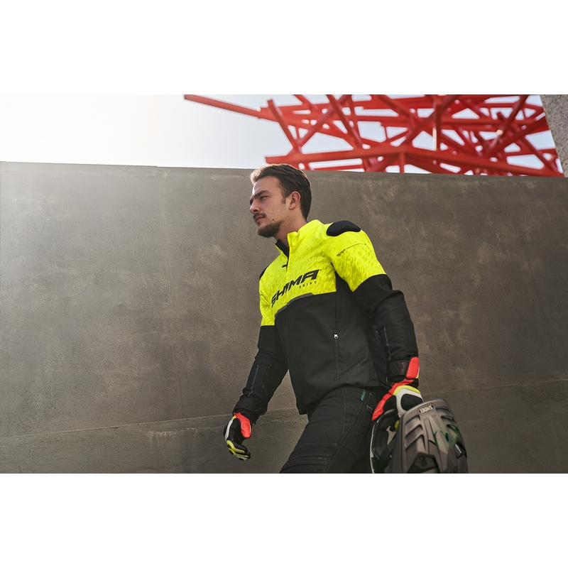 Shima Drift motoros kabát fekete-fluo sárga