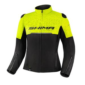 Női kabát motorkerékpárhoz Shima Drift fekete-fluo sárga