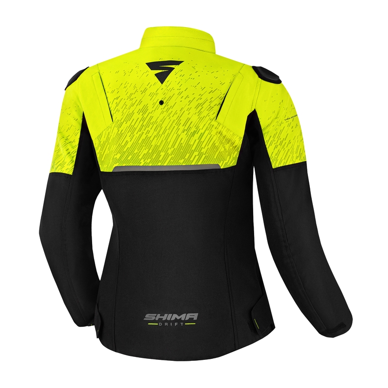 Shima Drift női motoros kabát fekete-fluo sárga