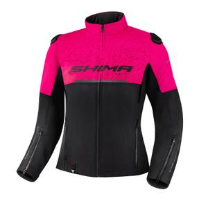 Női Shima Drift motoros kabát fekete-rózsaszín