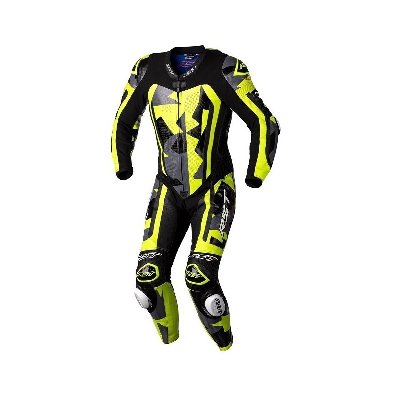 Egyrészes motoros öltöny RST Pro Series CE fekete-szürke-fluo sárga kiárusítás