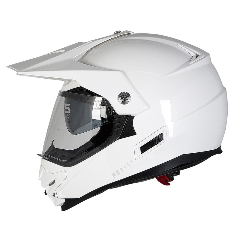 Enduro sisak napellenzővel Ózon MXT-01 fehér akció kiárusítás