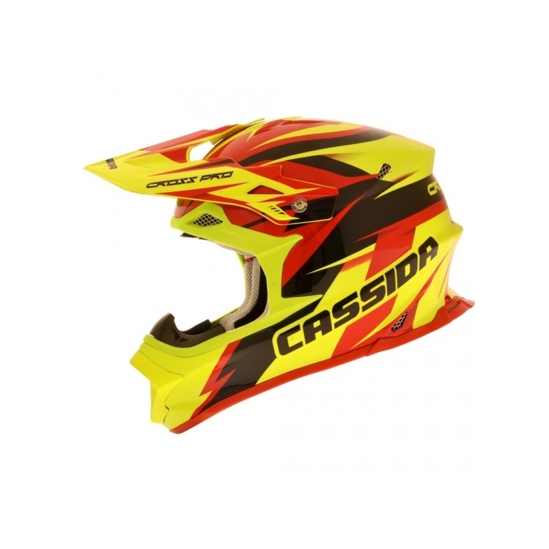 Cassida Cross Pro Motocross sisak - piros / sárga / fekete akció kiárusítás