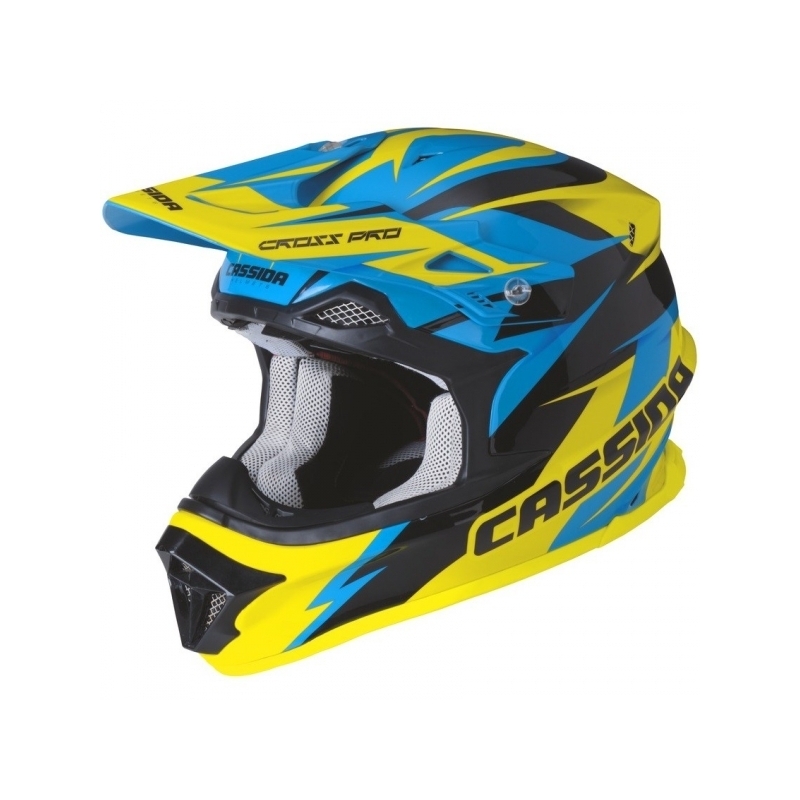 Cassida Cross Pro Motocross sisak - kék/ sárga / fekete