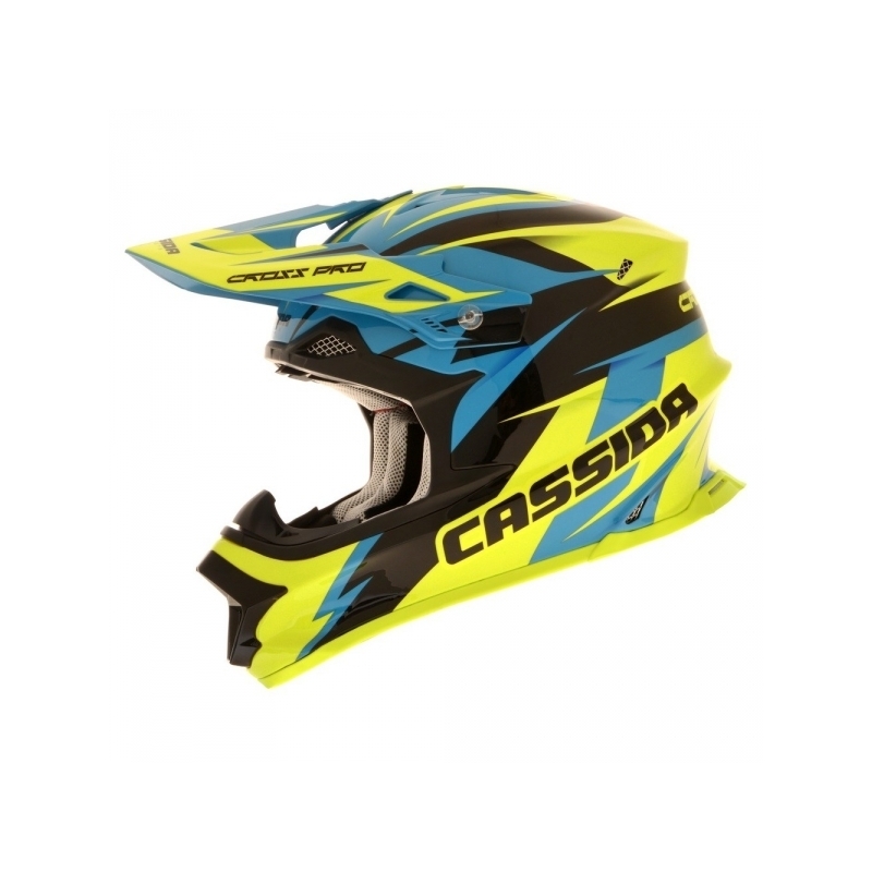 Cassida Cross Pro Motocross sisak - kék/ sárga / fekete