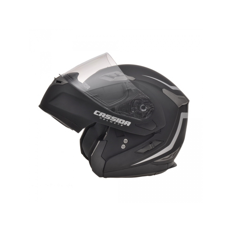 Cassida Compress Flip-up motoros sisak - Fekete Matt