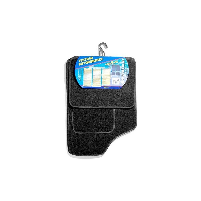 Szőnyegek textil UNI 4 db 3-as méret. fekete