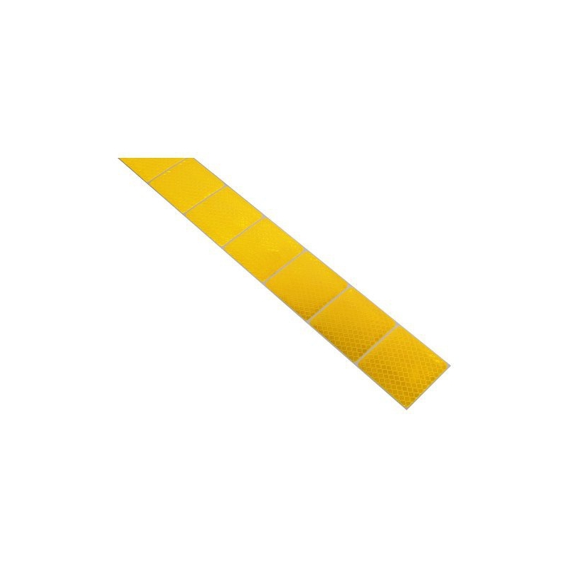 Öntapadó fényvisszaverő szalag 1m x 5cm sárga osztással