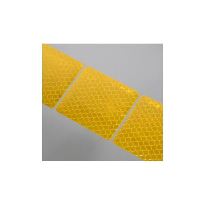 Öntapadó fényvisszaverő szalag 1m x 5cm sárga osztással