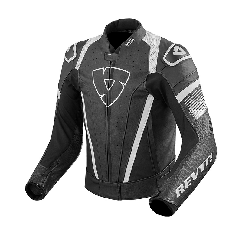 Revit Spitfire motorkerékpár-kabát fekete-fehér akció kiárusítás