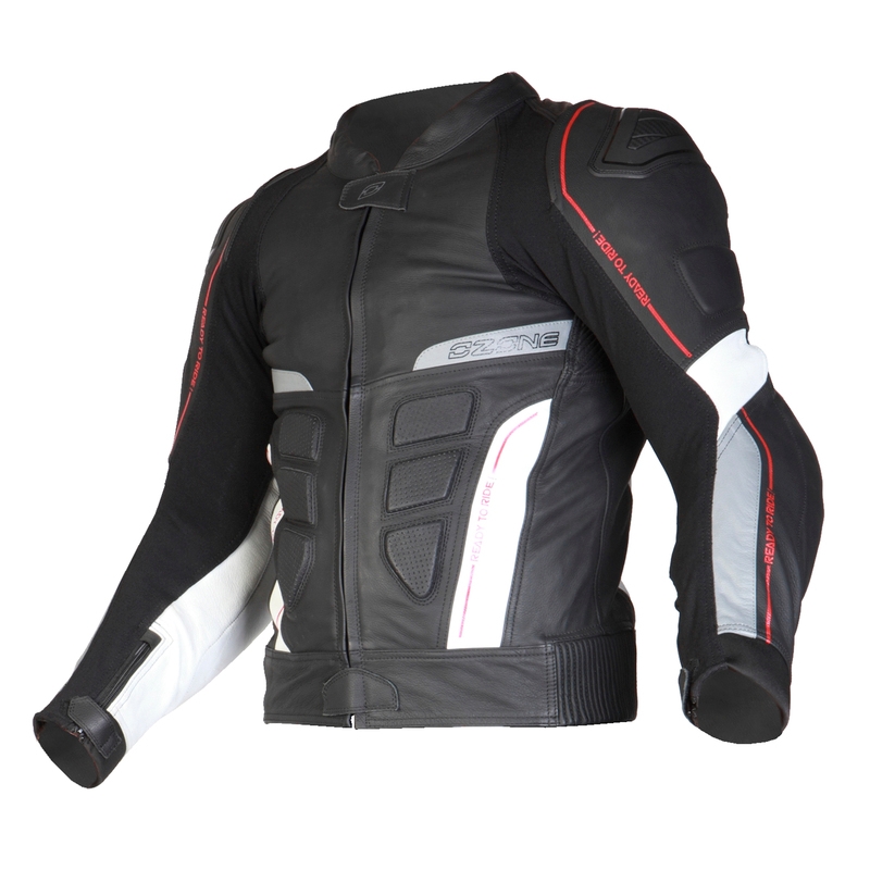 Ozone Grip motoros kabát - fekete/fehér