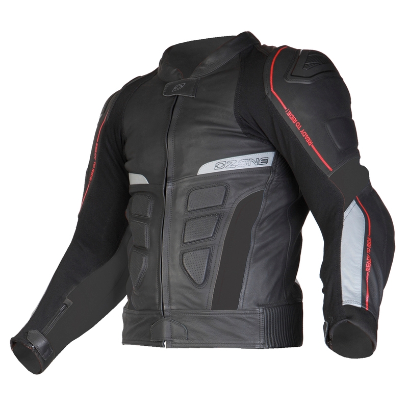 Ozone Grip motorkerékpár-kabát fekete