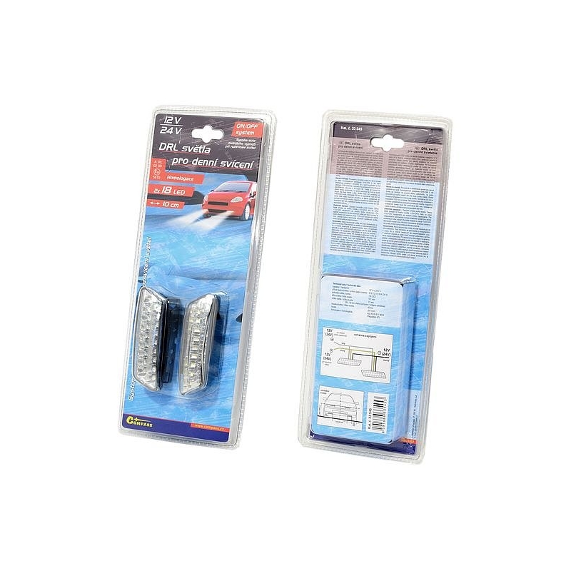 Nappali menetfény RL hom. 18 LED 10cm be/ki 12/24V