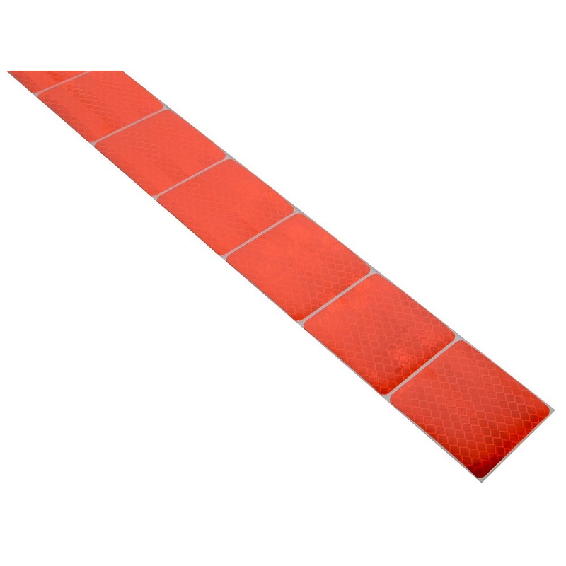 Öntapadó fényvisszaverő szalag 1m x 5cm piros osztással