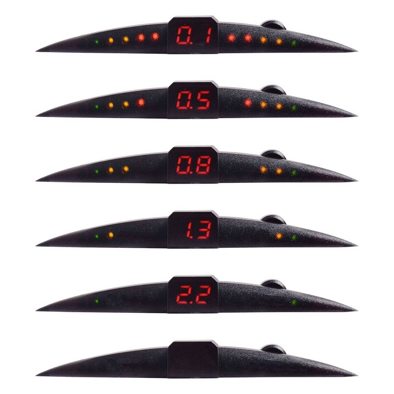 Parkolóasszisztens 4 érzékelős LED kijelző