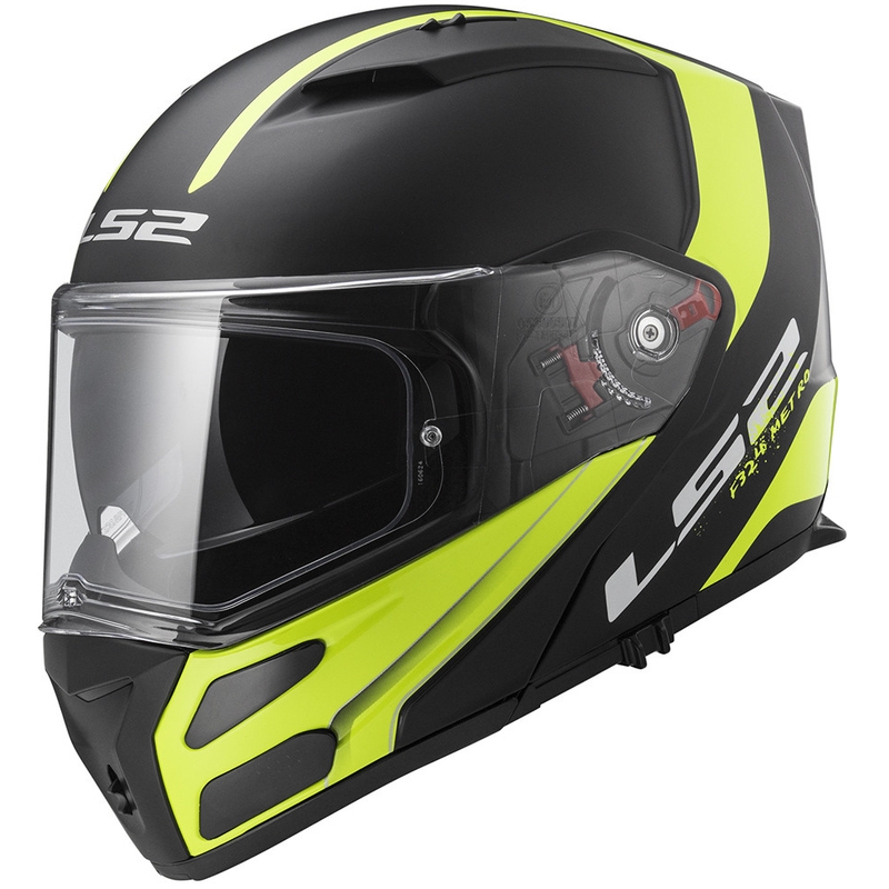 Billenő sisak LS2 FF324 Metro Rapid fekete-sárga matt