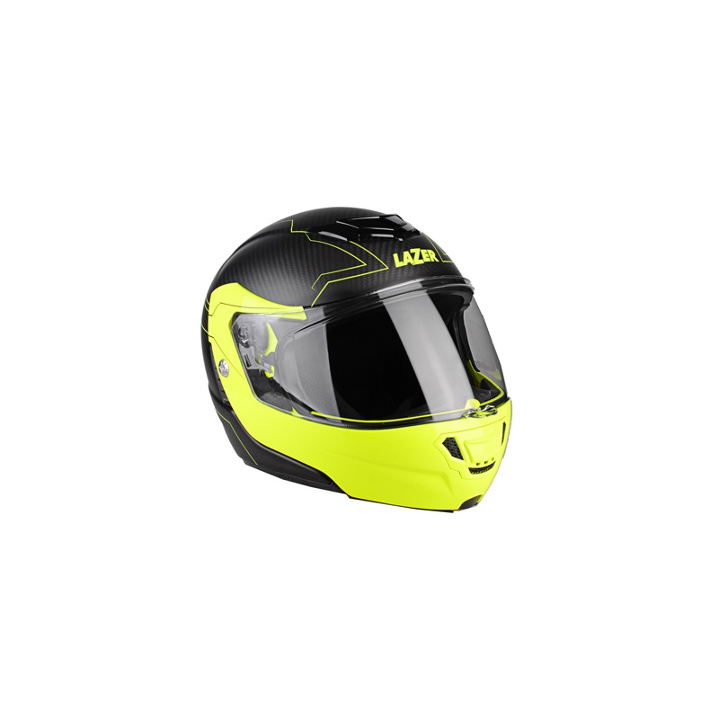 Motoros sisak Lazer Monaco Evo - Droid Pure Glass sárga