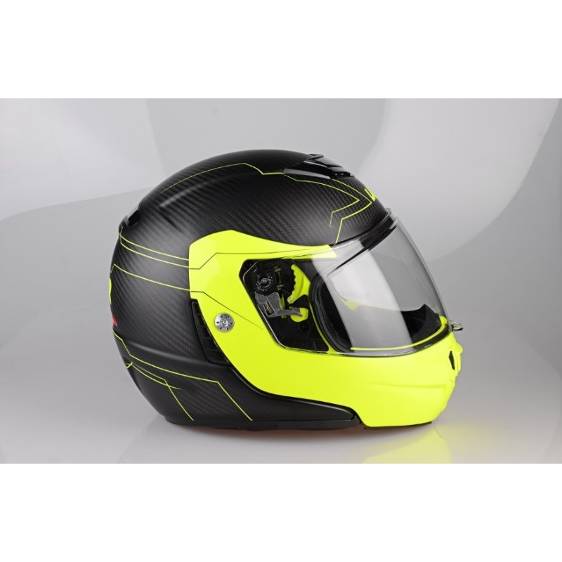 Motoros sisak Lazer Monaco Evo - Droid Pure Glass sárga