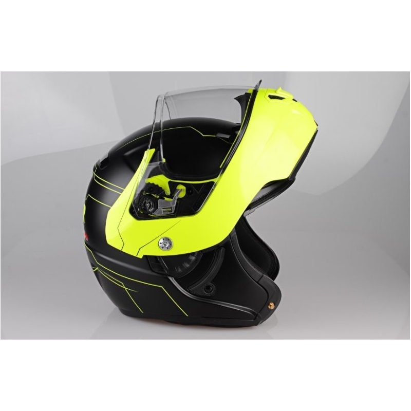 Motoros sisak Lazer Monaco Evo - Droid Pure Glass sárga