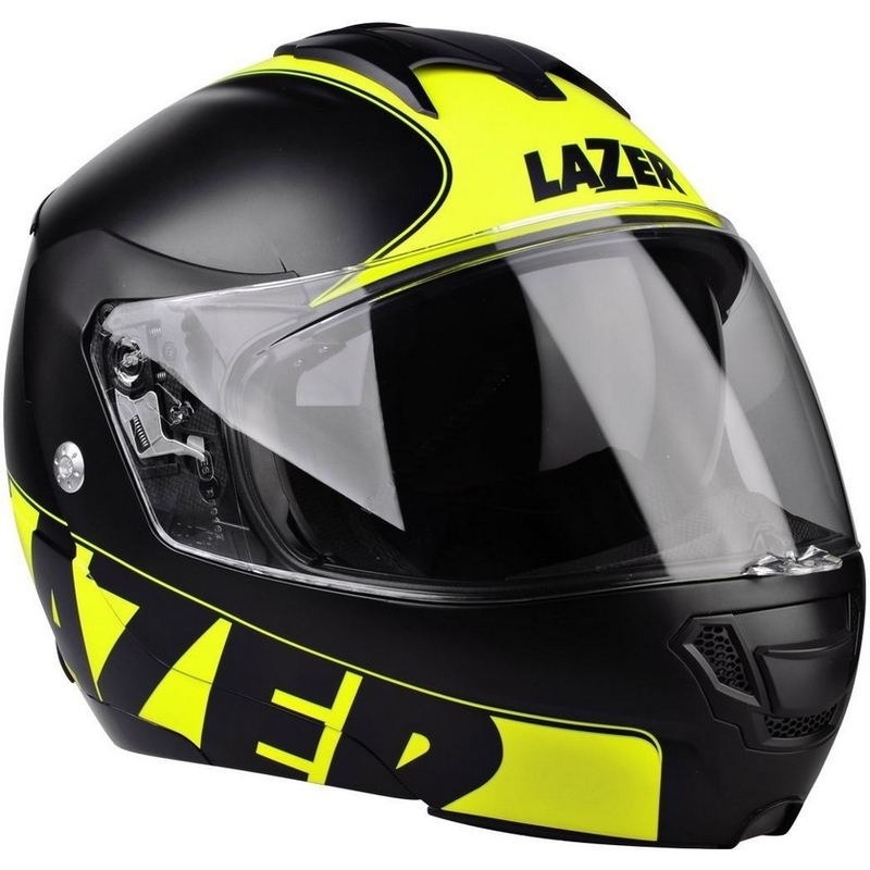 Lazer Lugano Raccoun motorkerékpár flip sisak sárga