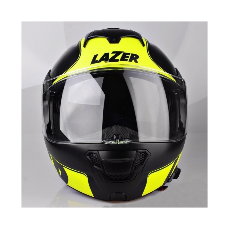 Lazer Lugano Raccoun motorkerékpár flip sisak sárga