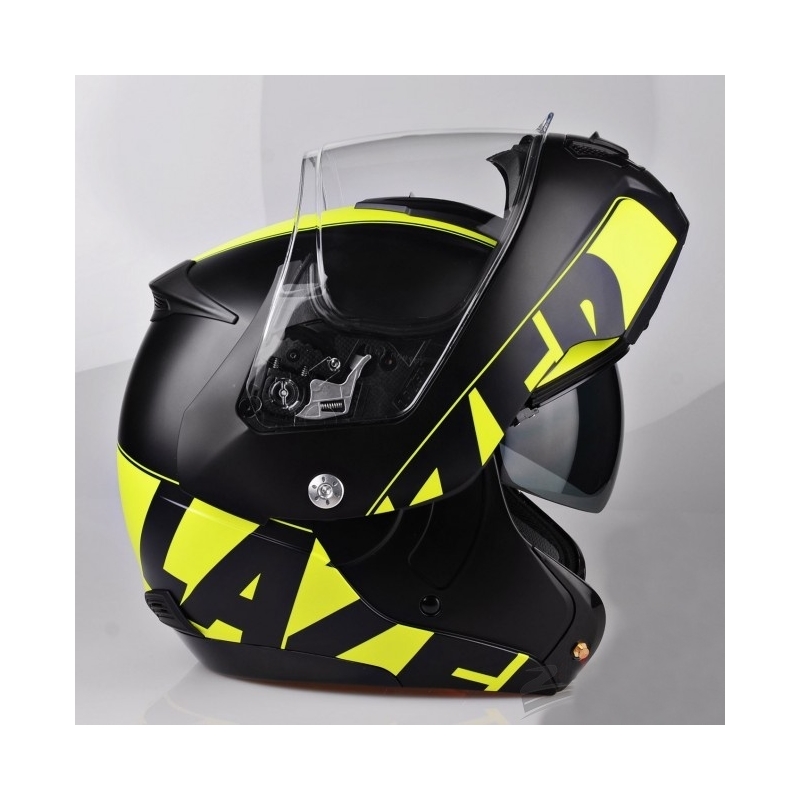 Lazer Lugano Raccoun motorkerékpár flip sisak sárga
