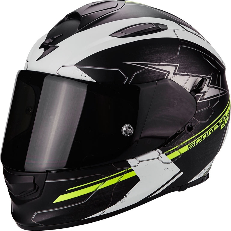 Integrált sisak Scorpion EXO-510 Air Cross fekete-fehér-fluo sárga eladó kiárusítás