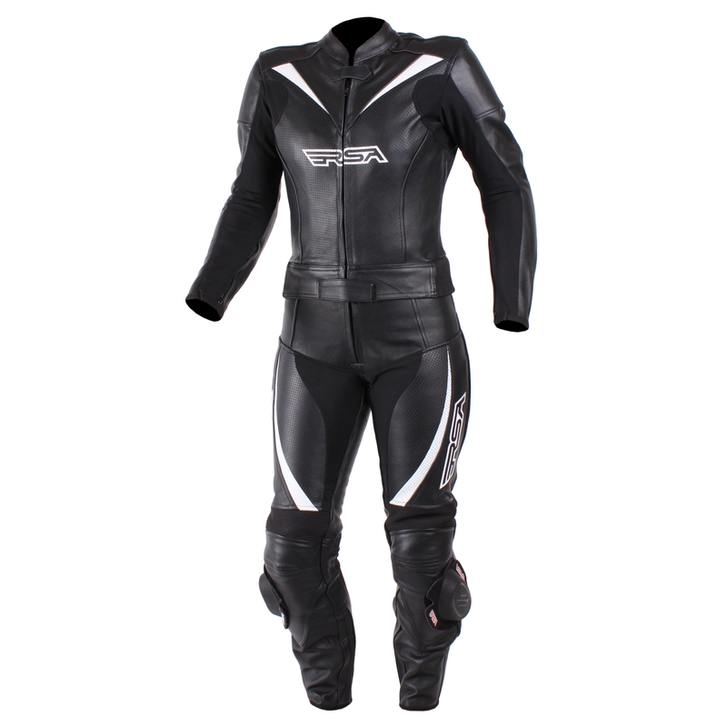 Női motoros overál RSA Destiny 2 fekete-fehér kiárusítás
