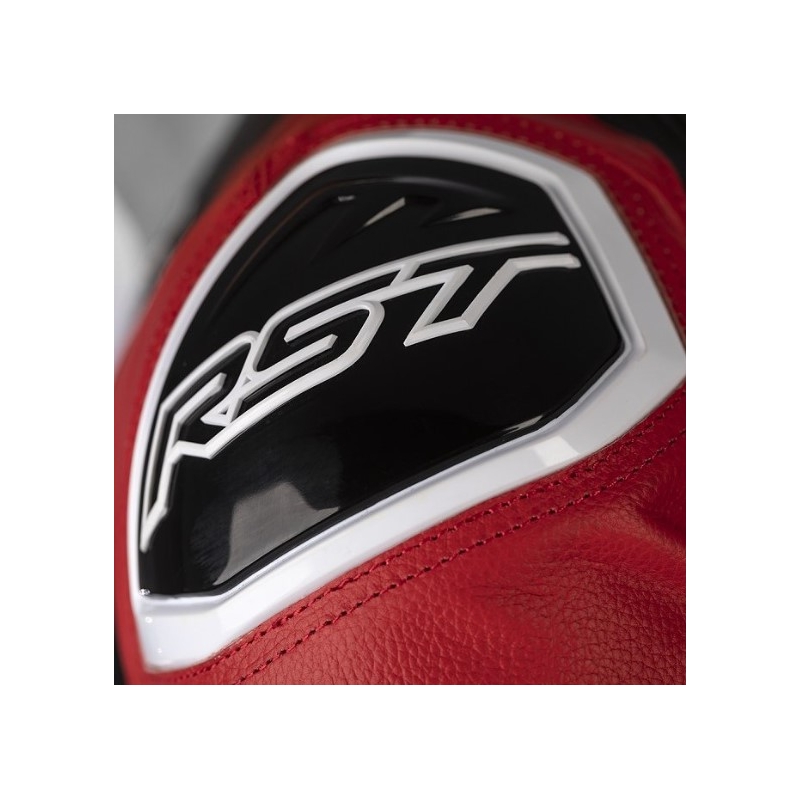 Egyrészes overall motorkerékpárokhoz RST Tractech Evo 4 CE fekete-fehér-piros kiárusítás