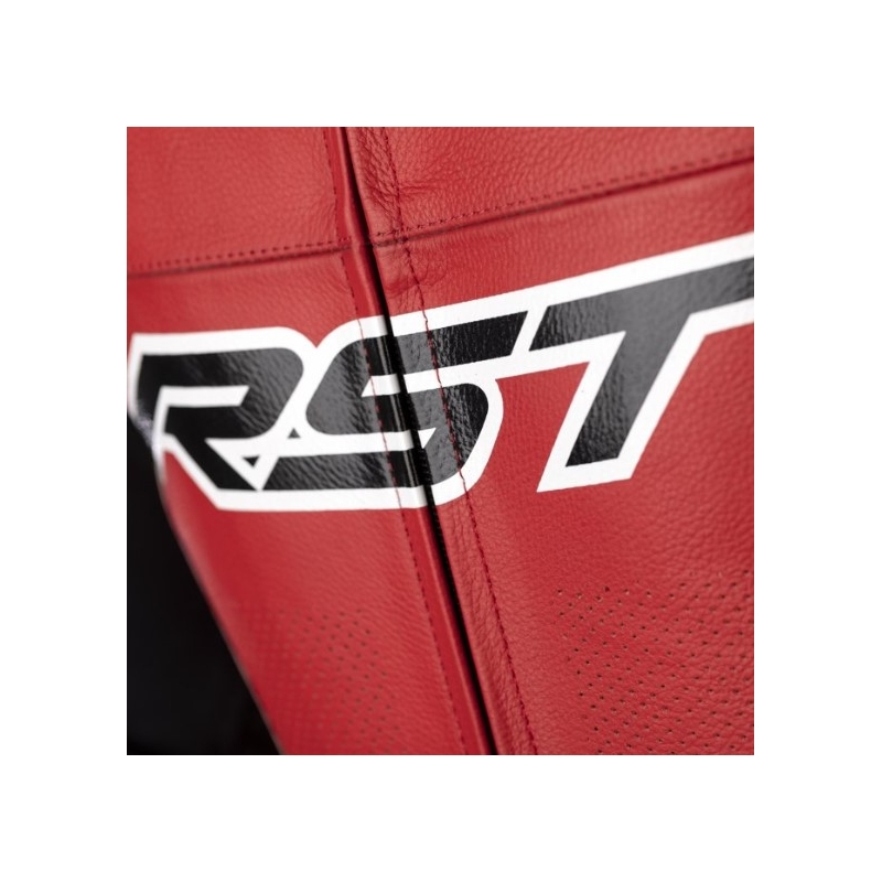 Egyrészes overall motorkerékpárokhoz RST Tractech Evo 4 CE fekete-fehér-piros kiárusítás