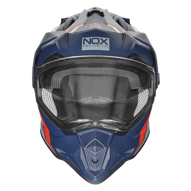 Enduro sisak NOX N312 BLOCK 2022 szürke-fehér-piros-kék