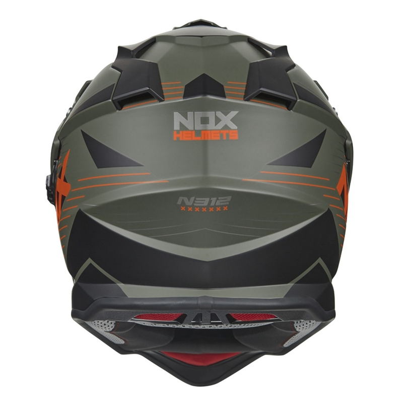 Enduro sisak NOX N312 EXTEND 2022 khaki-narancs