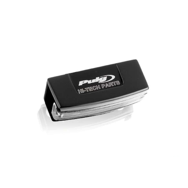 Licence support light PUIG fekete alu with LEDs