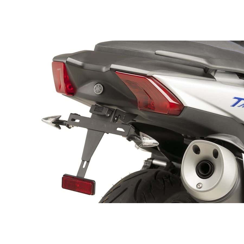Adjustable license support PUIG fekete részére YAMAHA XP 530 T-MAX 2017-2019