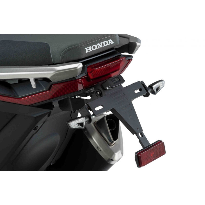 Adjustable license support PUIG fekete részére HONDA X-ADV 750 2017-2019
