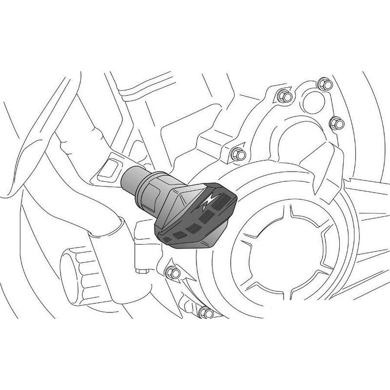 Frame sliders PUIG R12 black with grey rubber részére KAWASAKI ZX-10R / RR Ninja 1000 2011-2026